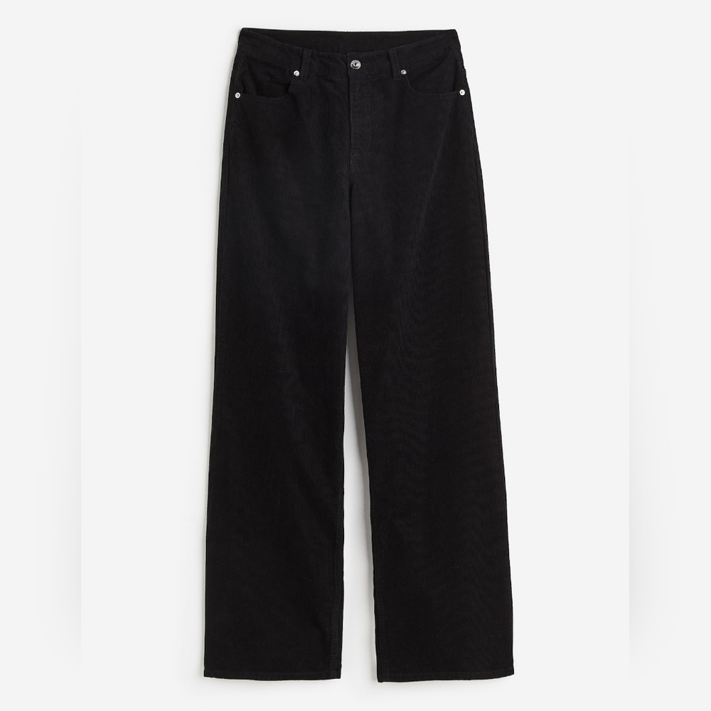 H&M black corduroy pants